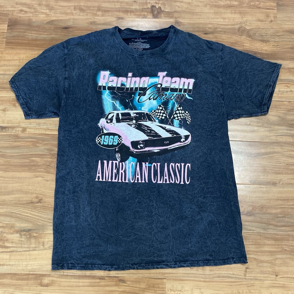Chemistry Racing Team Camaro‎ American Classic TShirt Sz Large Y2K Mineral Wash
